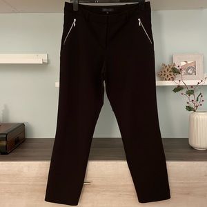 Dynamite Dark Chocolate Brown Classic Ankle Slack Pants
